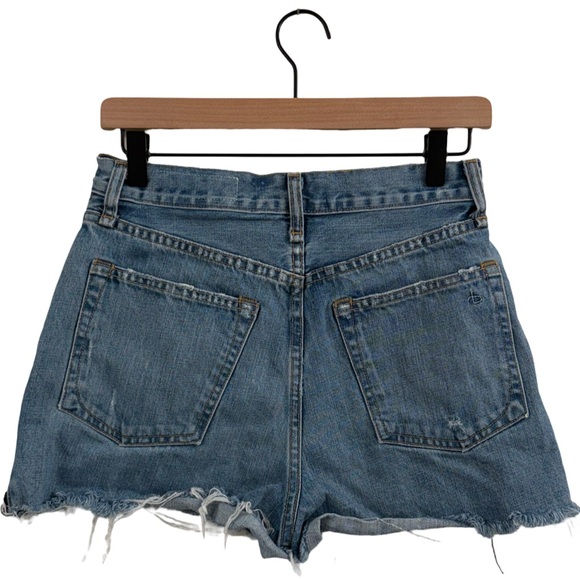 rag & bone Zippered Blue Denim Shorts - Picture 4 of 10